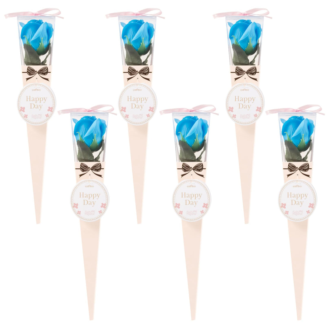 Q-FLA Bath Bombs with Soap Flowers 6-Pack Gift Set