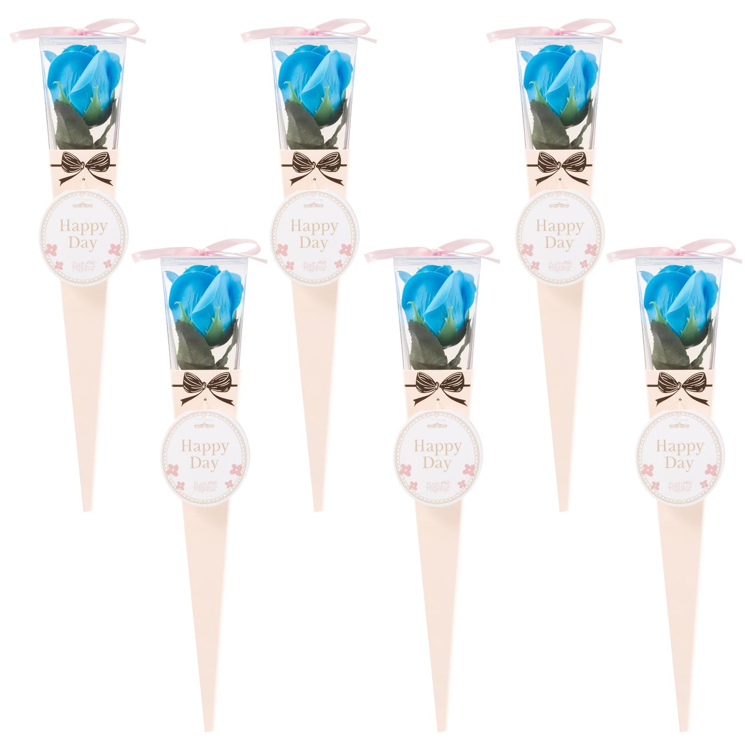 Q-FLA Bath Bombs with Soap Flowers 6-Pack Gift Set