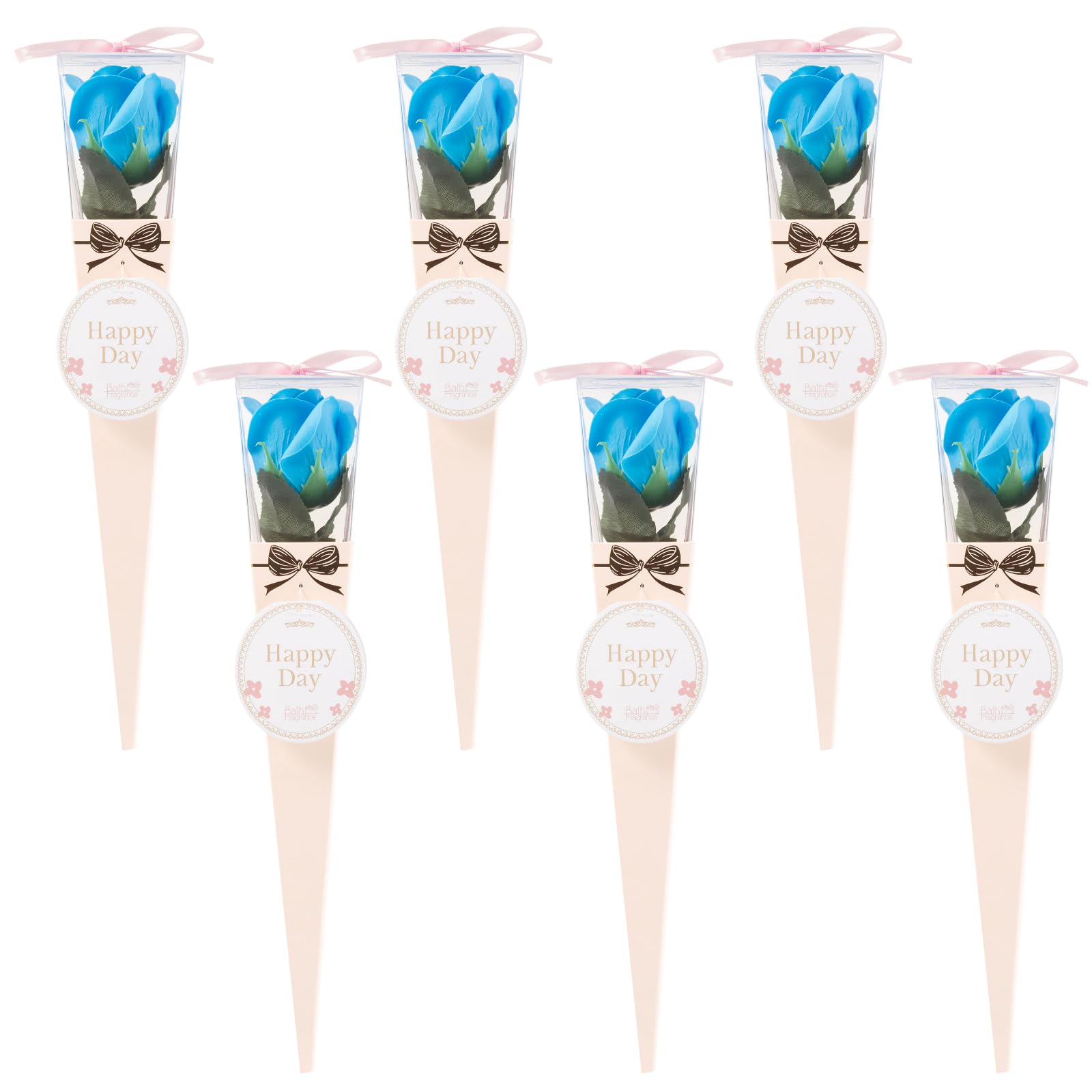 Q-FLA Bath Bombs with Soap Flowers 6-Pack Gift Set