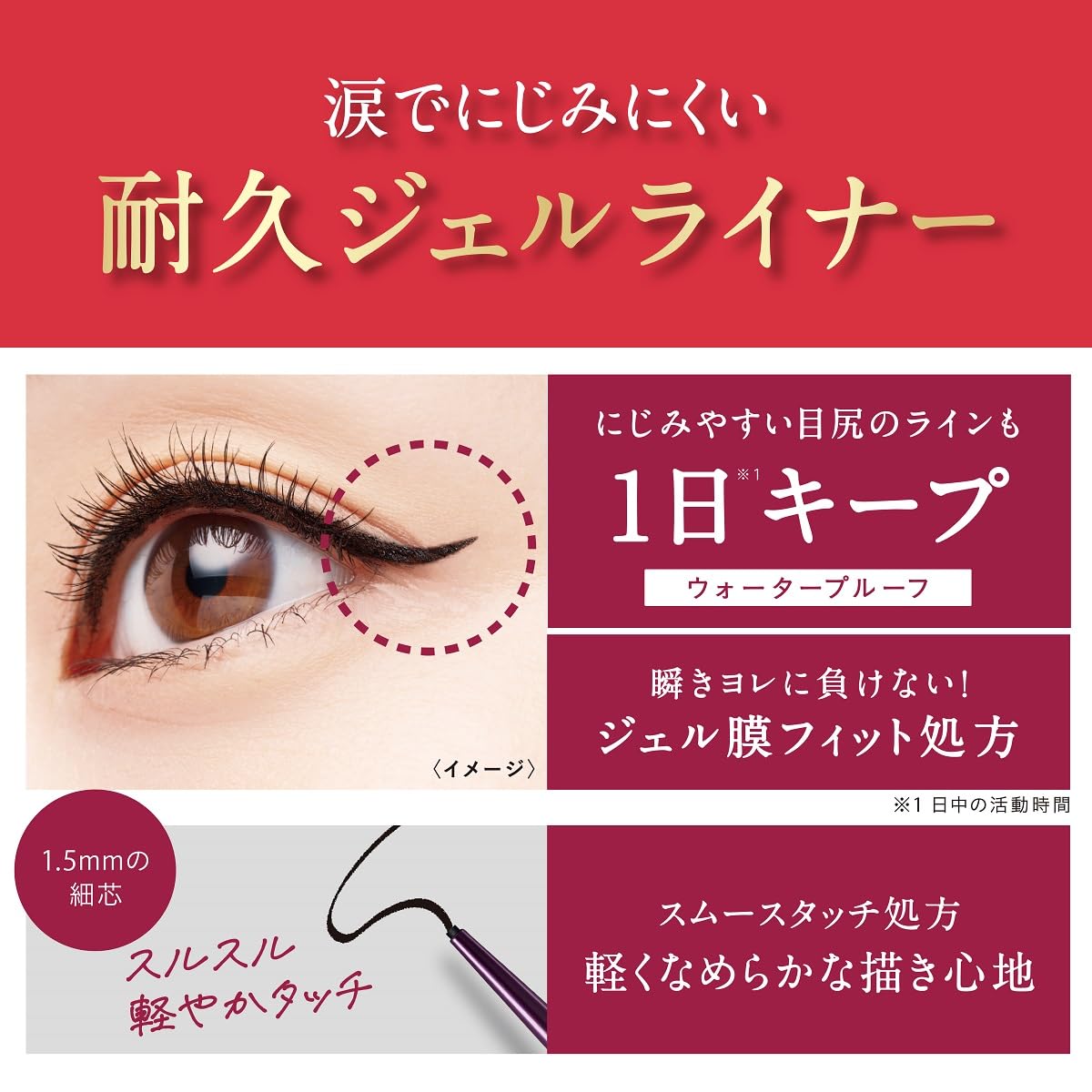 Heroine Make Sharp Gel Liner N Dark Brown for Long-Lasting Precision