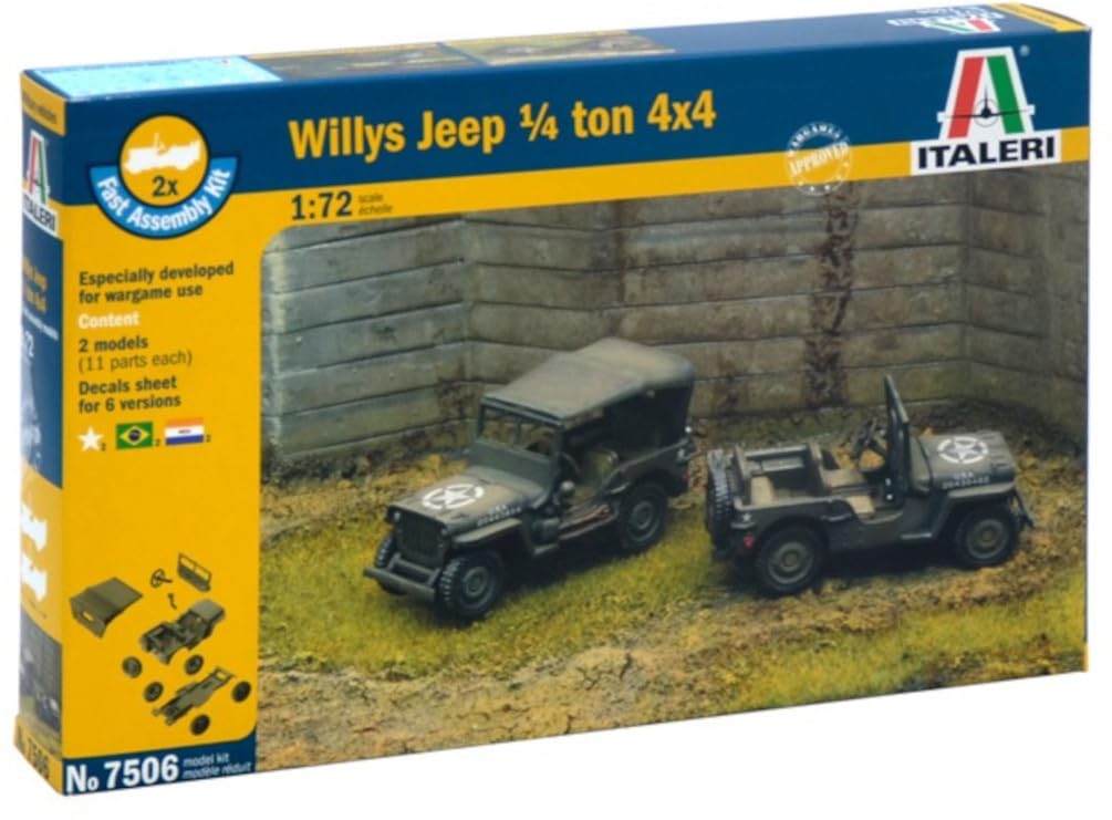 PLATZ 1/72 WWII American Willys Jeep Model Kit Set