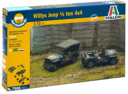 PLATZ 1/72 WWII American Willys Jeep Model Kit Set
