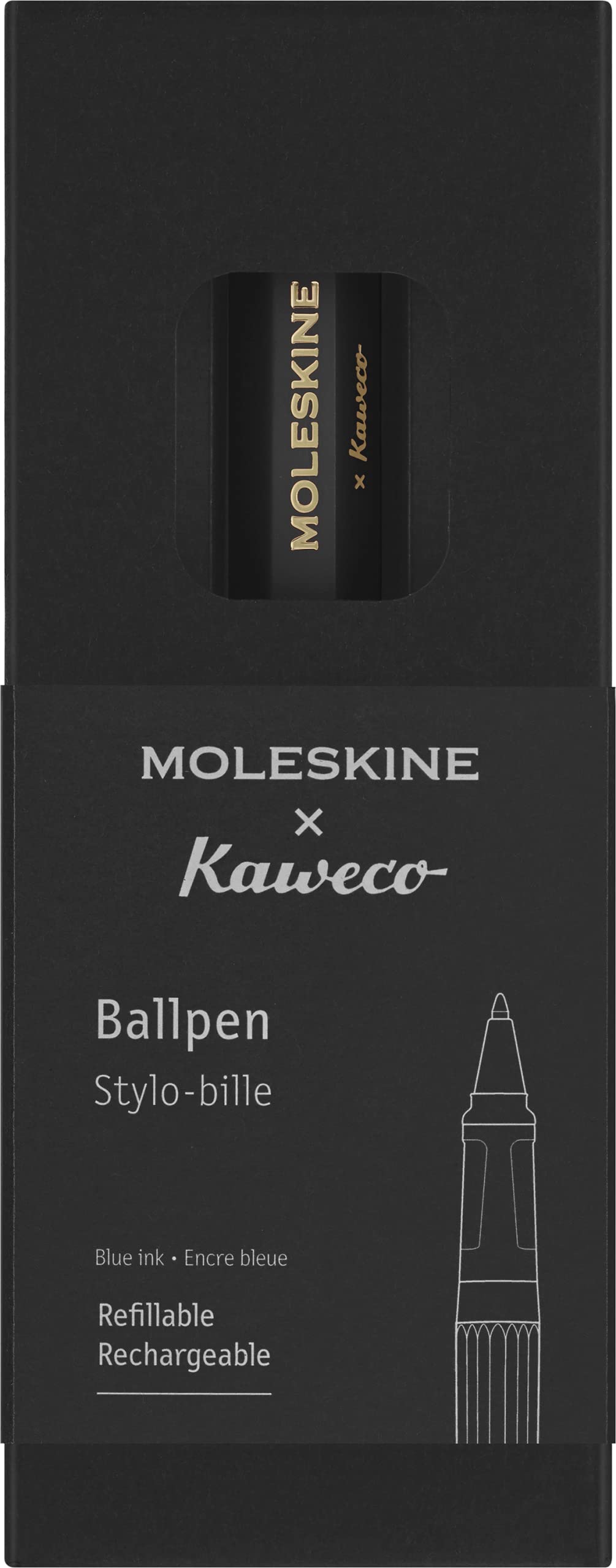 Moleskine Ballpoint Pen Kaweco Collaboration Black Elegant Design