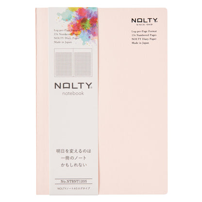 NOLTY A5 Log Type Notebook with 3.5mm Grid in Pink