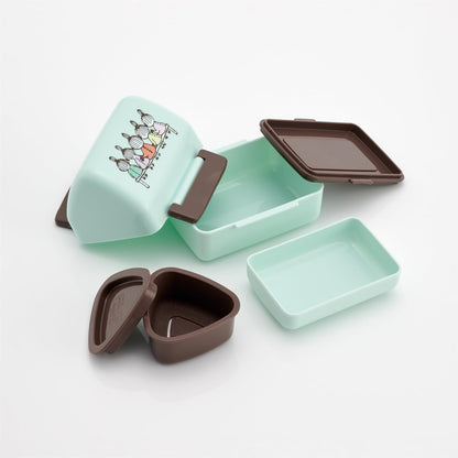 Skater Antibacterial Triangle Lunch Box for Kids with Onigiri Case