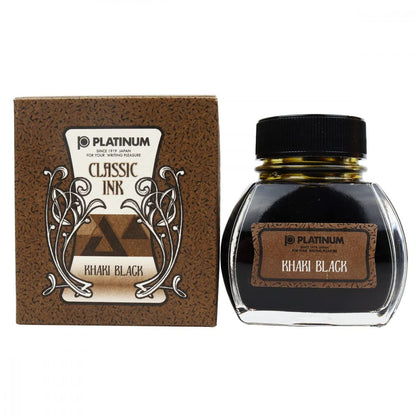 Platinum Bottle Ink Classic 61 Khaki Black 60ml