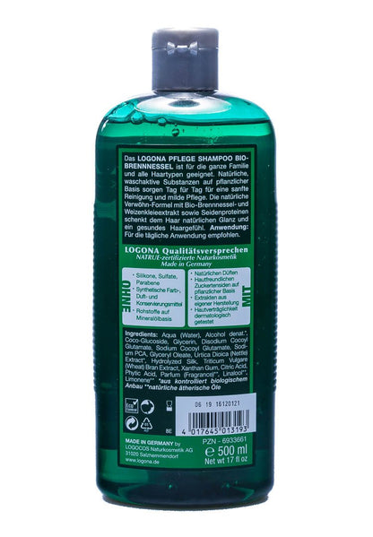 LOGONA Essential Shampoo Nettle 500ml for All Hair Types