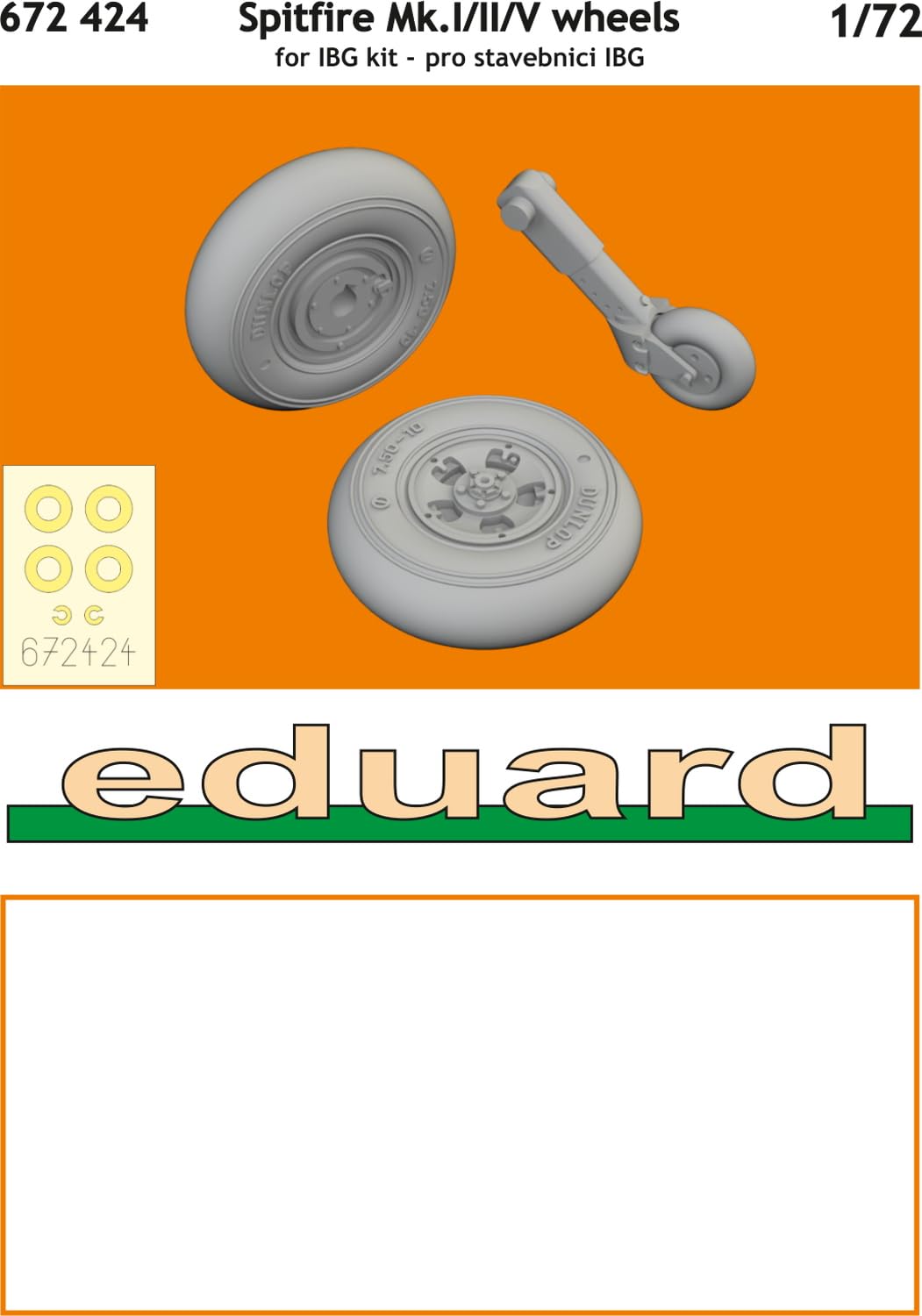 Eduard 1/72 Spitfire Mk.I/II/V Wheel Model Parts for IBG