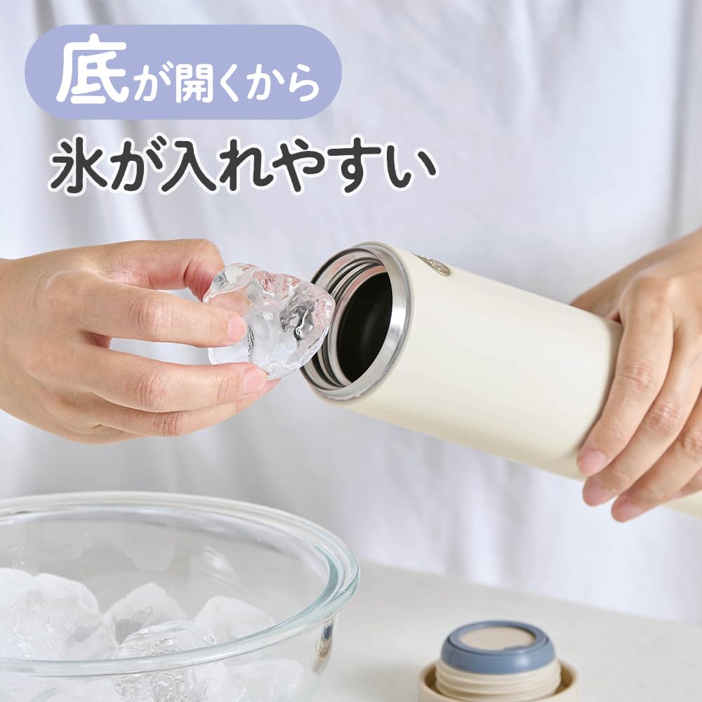 DOSHISHA Water Bottle with Strong Bottom 320ml Vacuum Insulated Pink