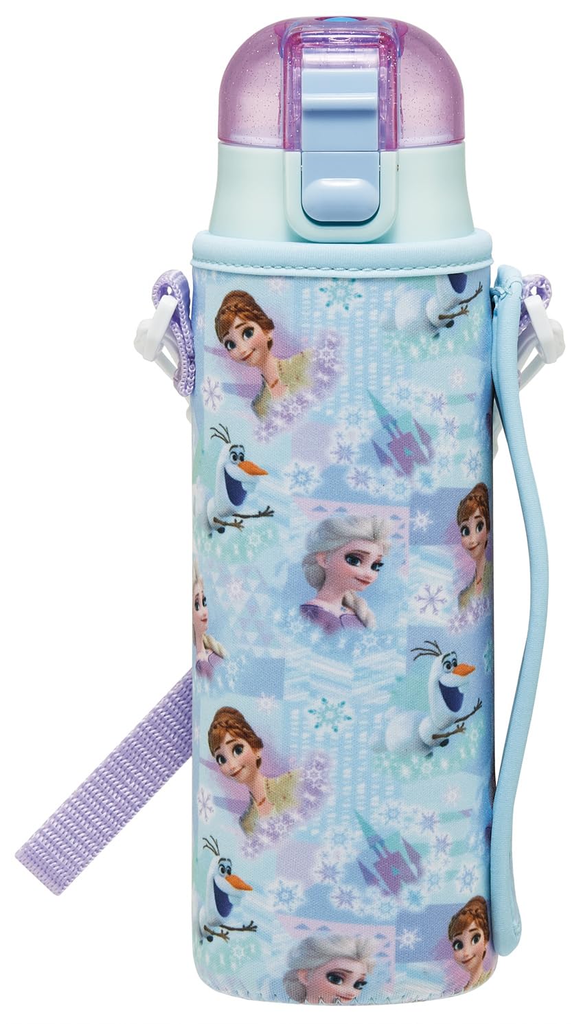 Skater Kids Water Bottle 470ml with Cover Disney Frozen