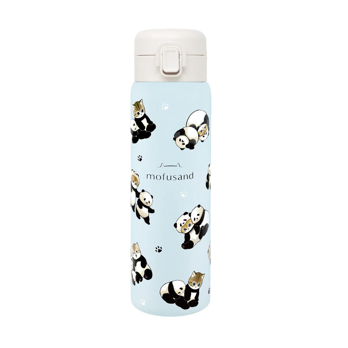 Toa Mofusand Vacuum Insulated Stainless Steel Bottle 480ml Panda Design