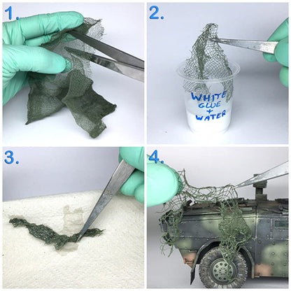 Mantis Miniature Vehicle Accessories Camouflage Mesh Scale Model Parts