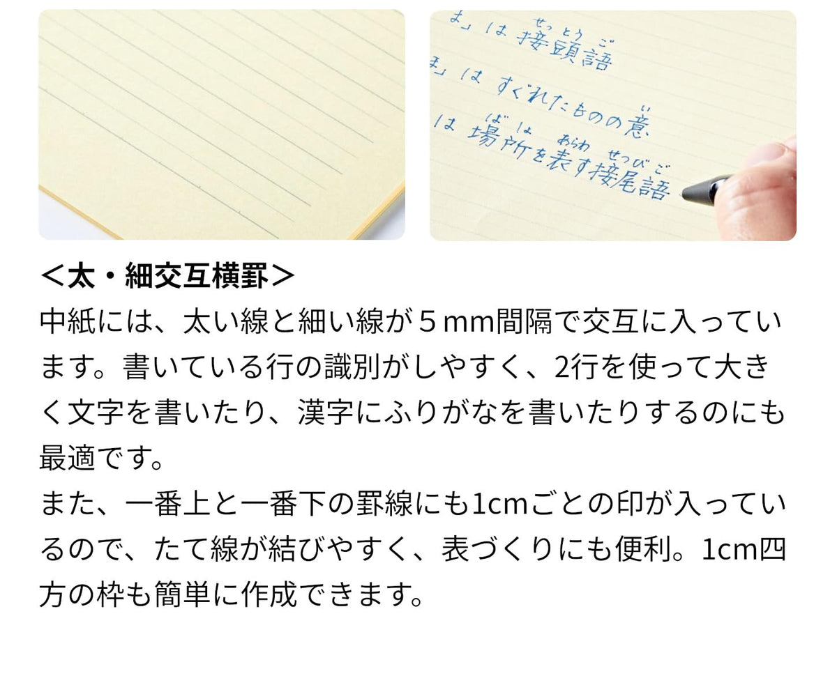 OGUNO Japanese Semi-B5 Notebook Set with Gentle Color Paper