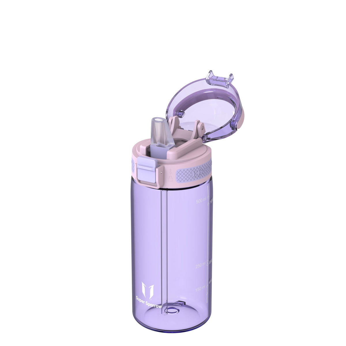 Super Sparrow Water Bottle 500ml BPA-Free with Straw