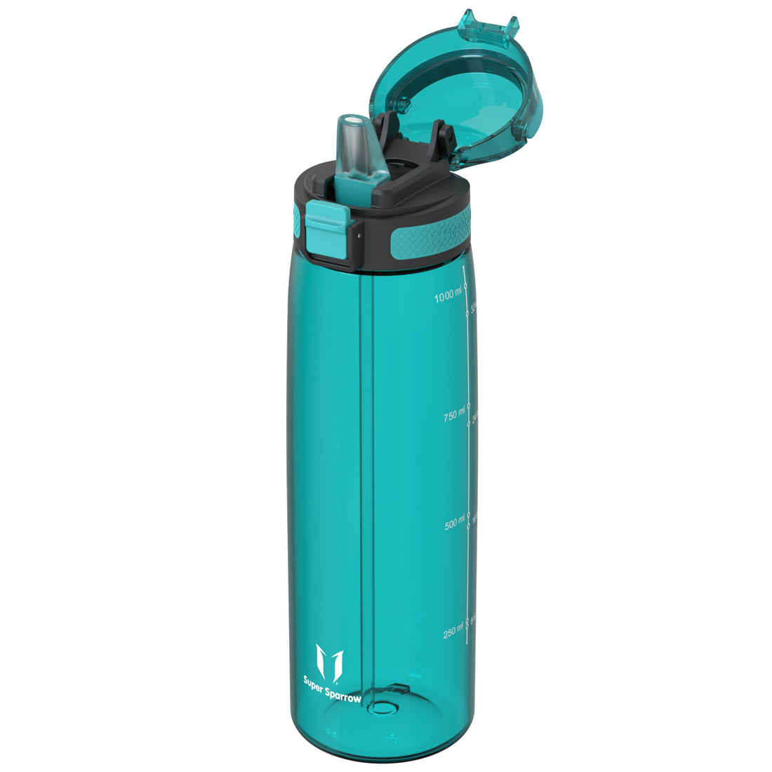 Super Sparrow Water Bottle 1L with Straw BPA-Free Tritan Design
