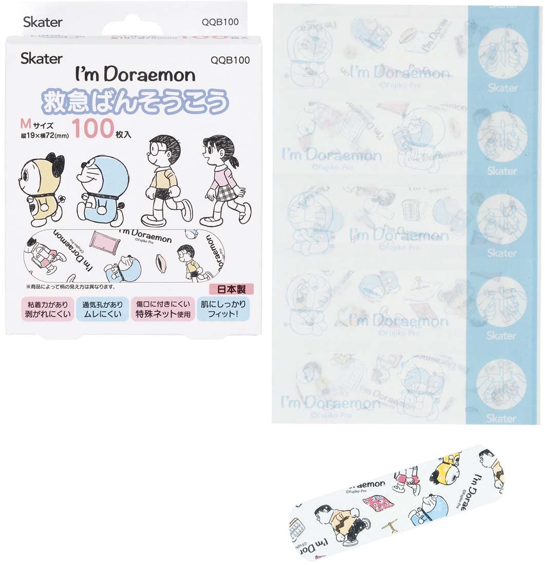 Skater Band-Aids M Size 100 Count Japanese Bandages