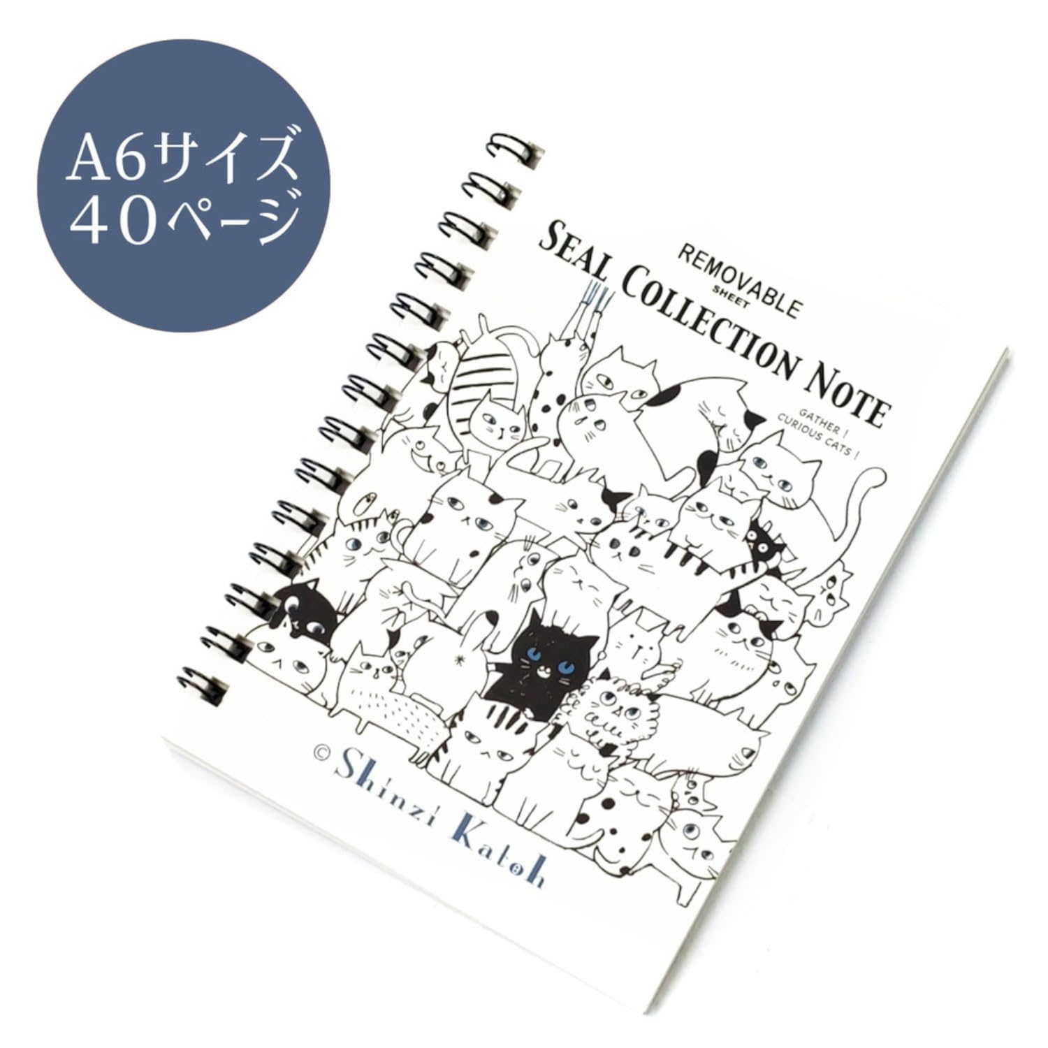 Shinzi Katoh Cat Hill A6 Sticker Book by Seal Do 40 Pages
