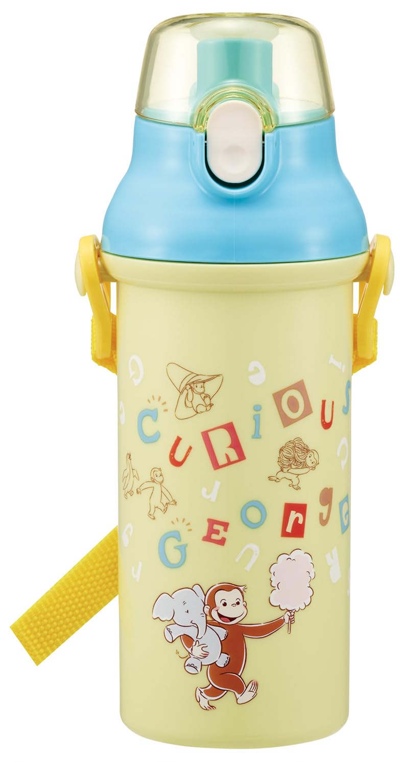 Skater Kids Water Bottle 480ml with One-Push Open Feature