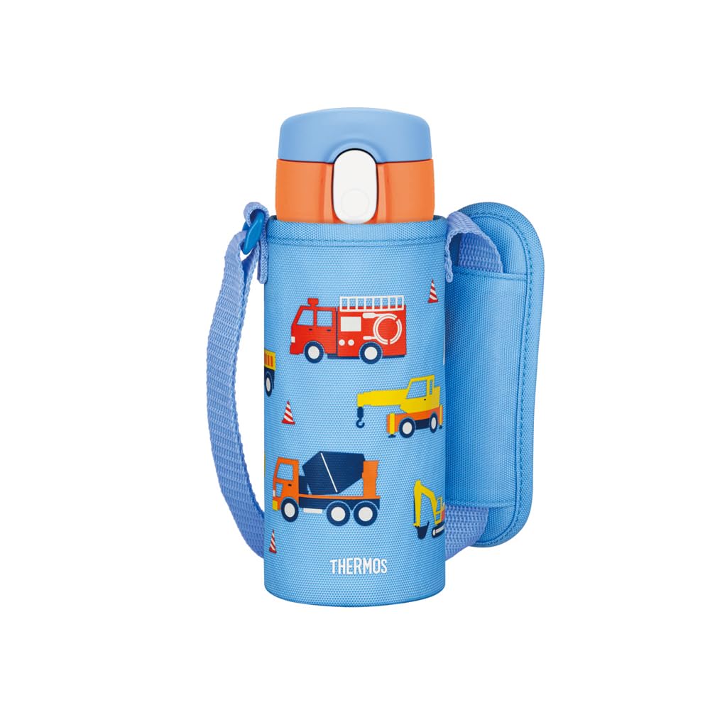 THERMOS Insulated Straw Bottle 410ml Blue for Kids