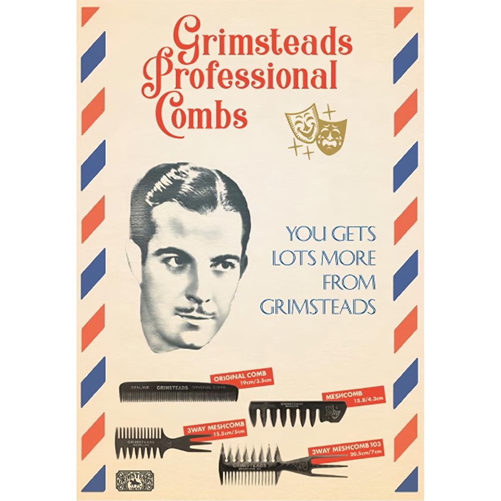 GRIMSTEADS Mesh Comb for Barbershop and Salon Use