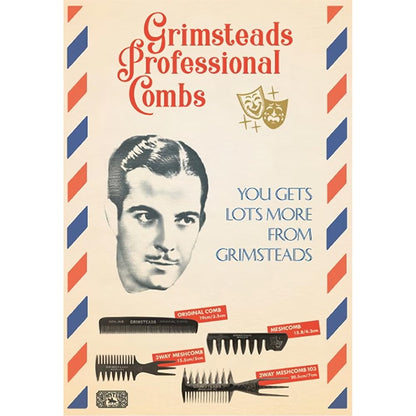 GRIMSTEADS Mesh Comb for Barbershop and Salon Use