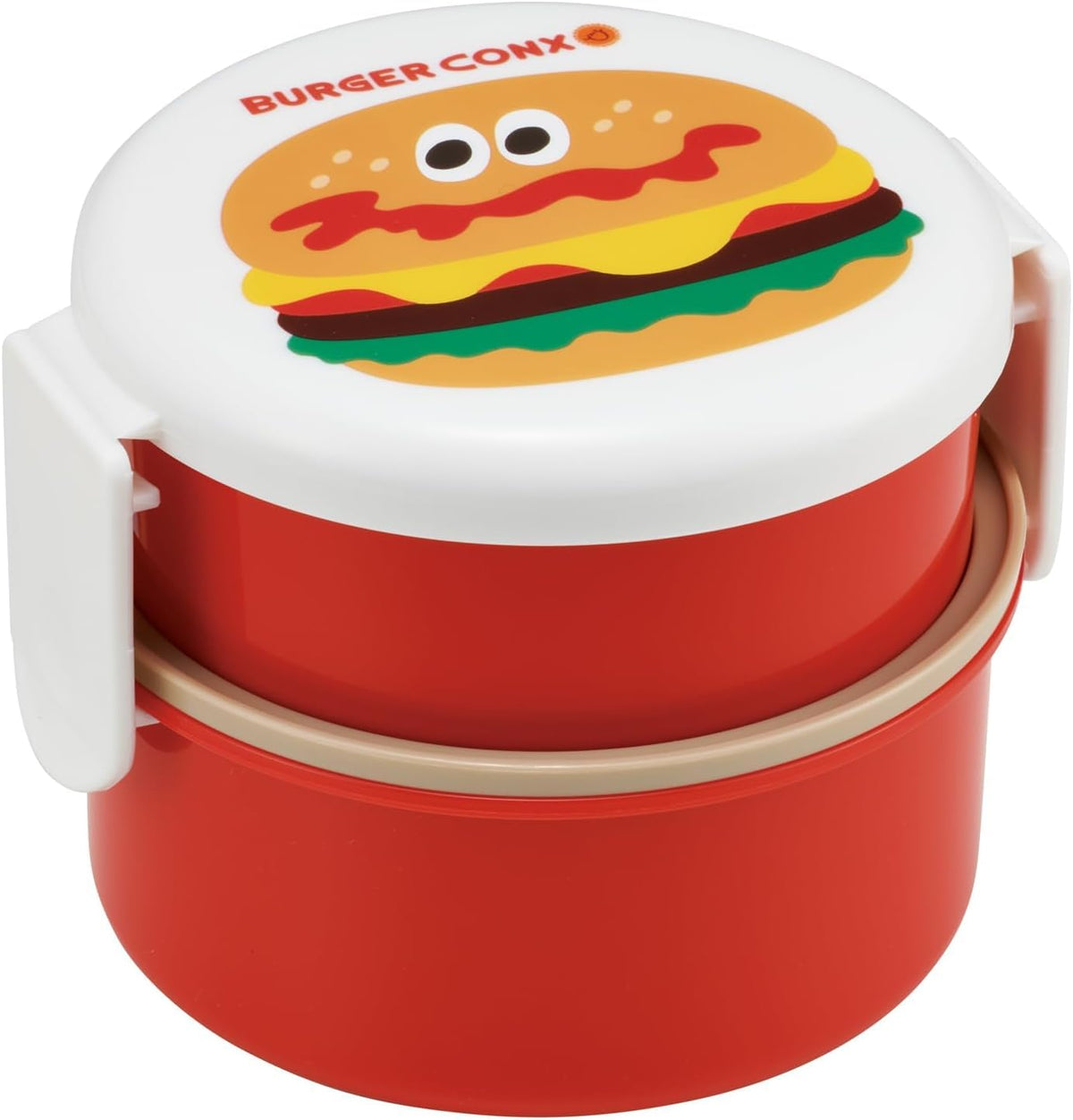 Skater Round Bento Box 500ml with Fork Made in Japan