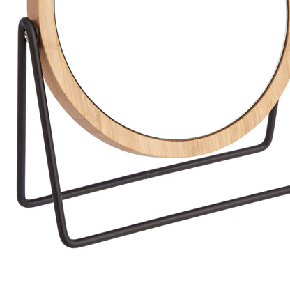 Amazon Basics Double-Sided Vanity Mirror with Bamboo Frame 7.56cm