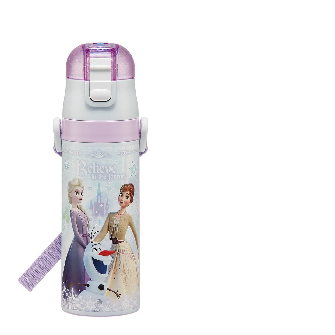 Skater Kids Water Bottle Direct Drinking, Disney Frozen, For Girls, Cold-Only Insulation, Stainless Steel, Lightweight, 470ml