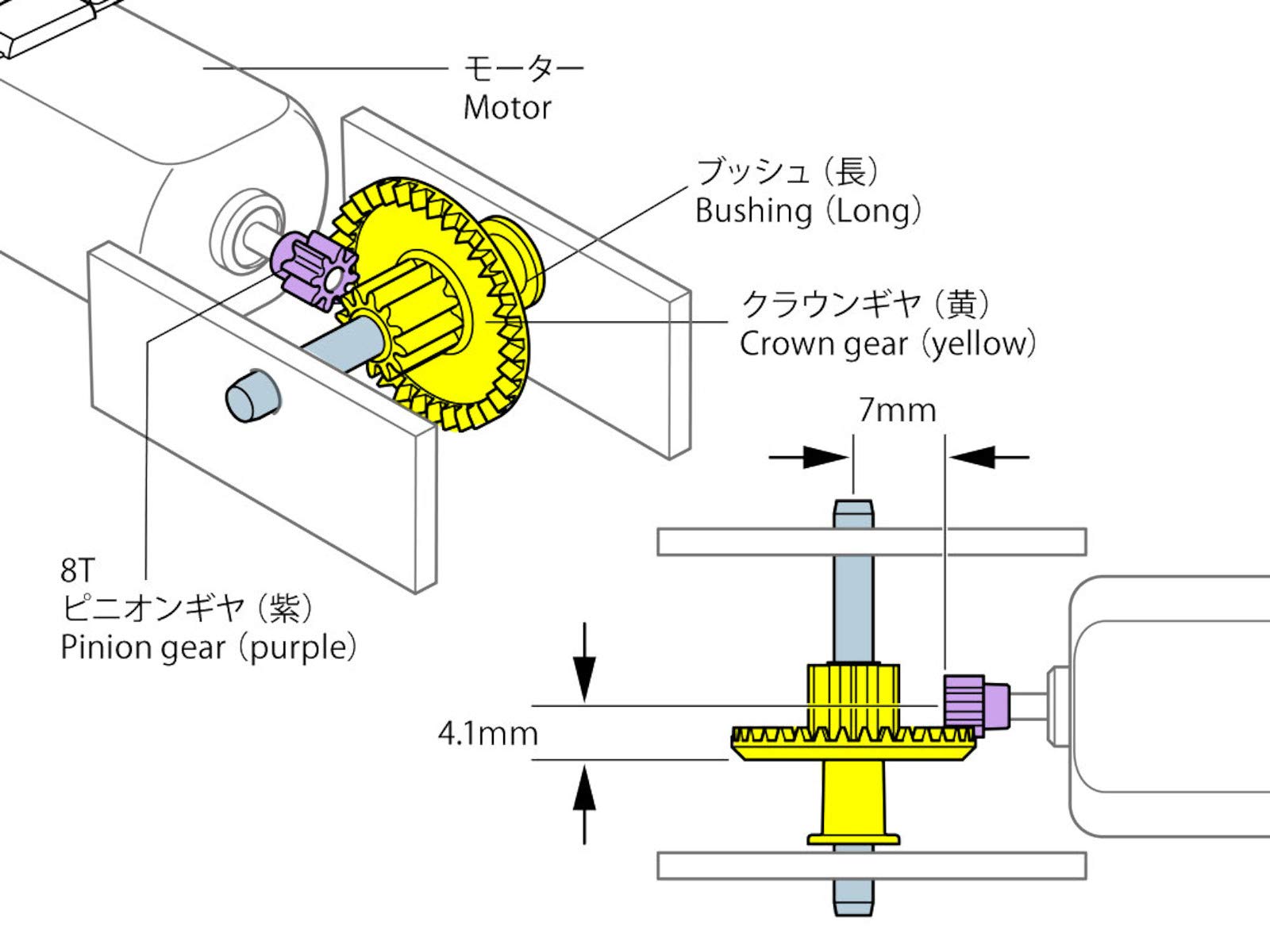 TAMIYA Fun Work Series Gear Set 36T and 12T for Model Kits