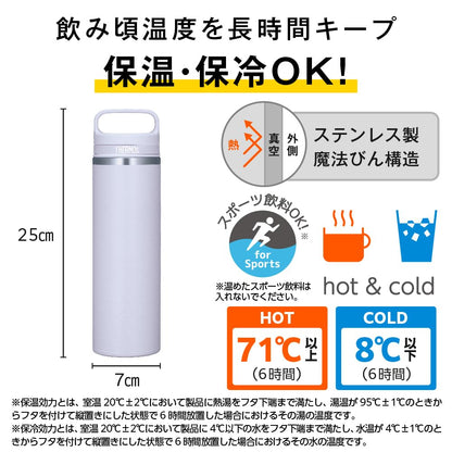 THERMOS Vacuum Insulated Travel Mug with Carry Handle 600ml Lavender