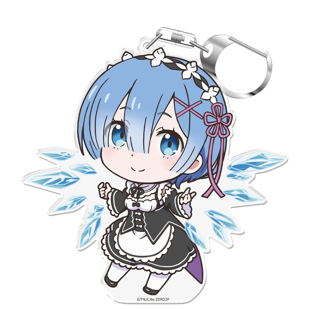 azumaker Re:Zero Starting Life in Another World Rem Keychain with Stand