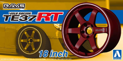 AOSHIMA 1/24 Volk Racing TE37RT 18 Inch Model Car Parts