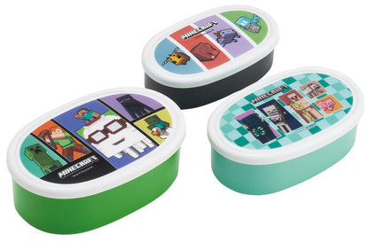 Skater Lunch Box Set Minecraft Design 3-Piece Made in Japan