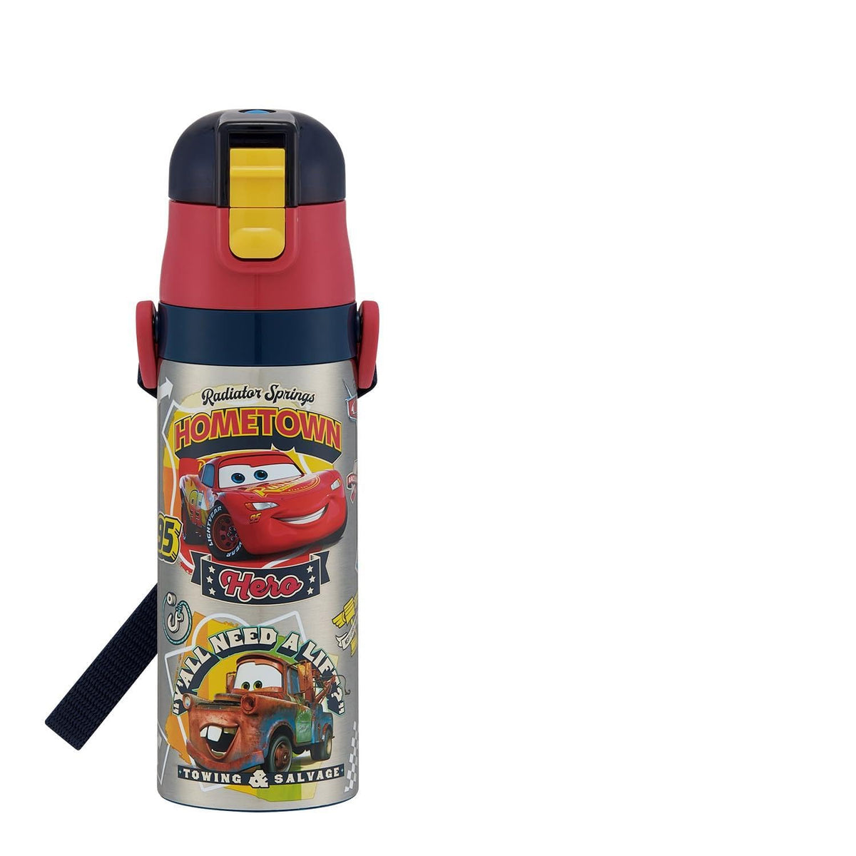 Skater Kids Water Bottle 470ml Disney Cars Lightweight Stainless Steel