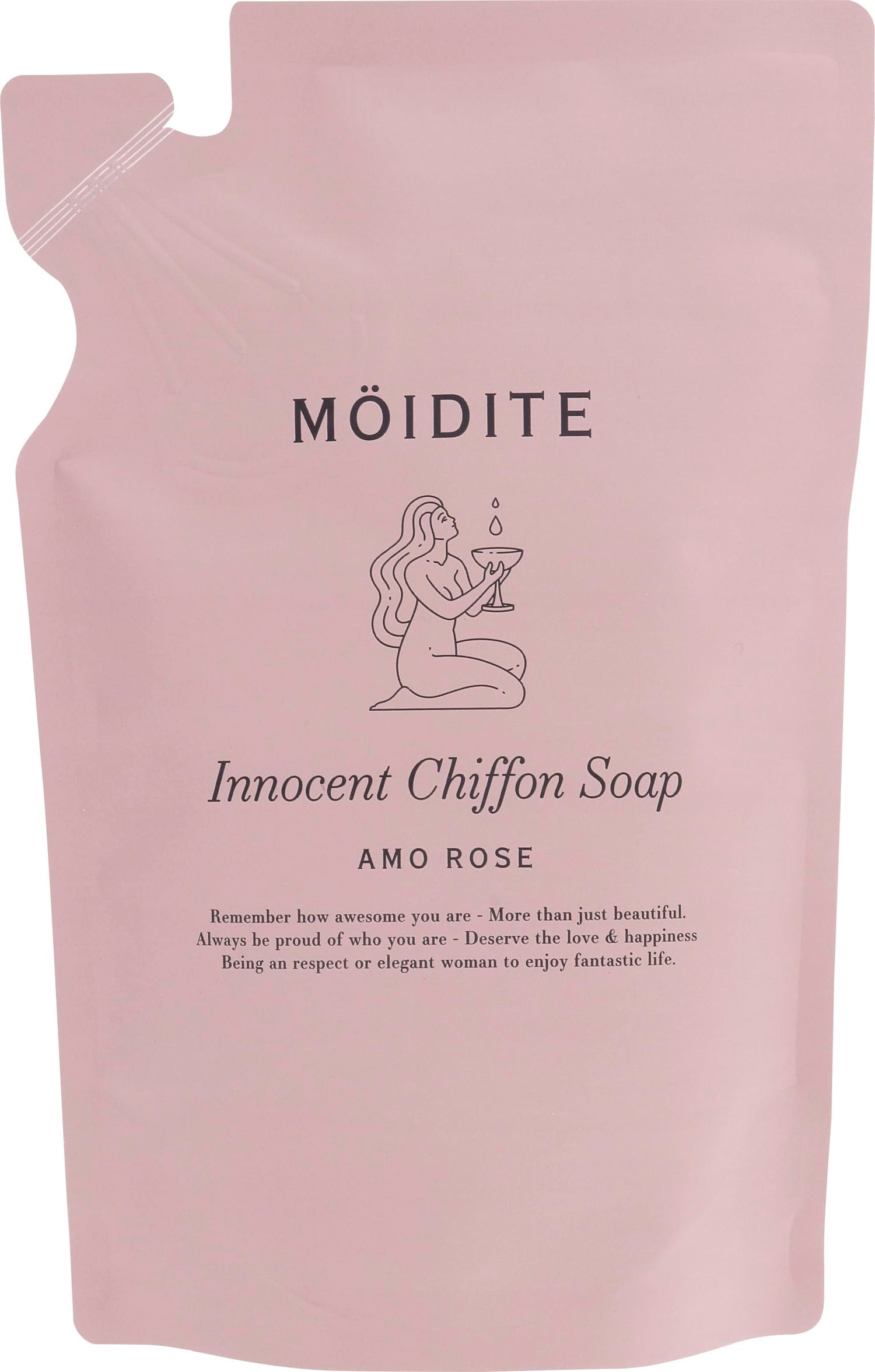 MÖIDITE Innocent Chiffon Soap Amour Rose Scent 260ml