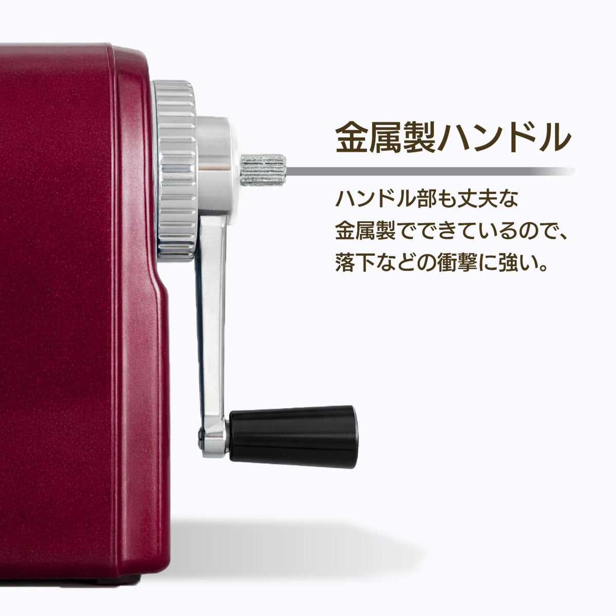 CARL Angel 5 Grand Manual Pencil Sharpener with Adjustable Point Red