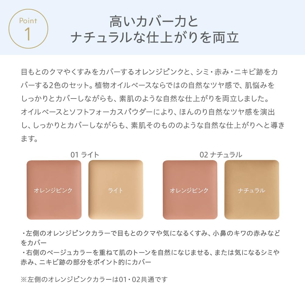 naturaglace Concealer Palette 01 Light 2.4g SPF50+ PA++++