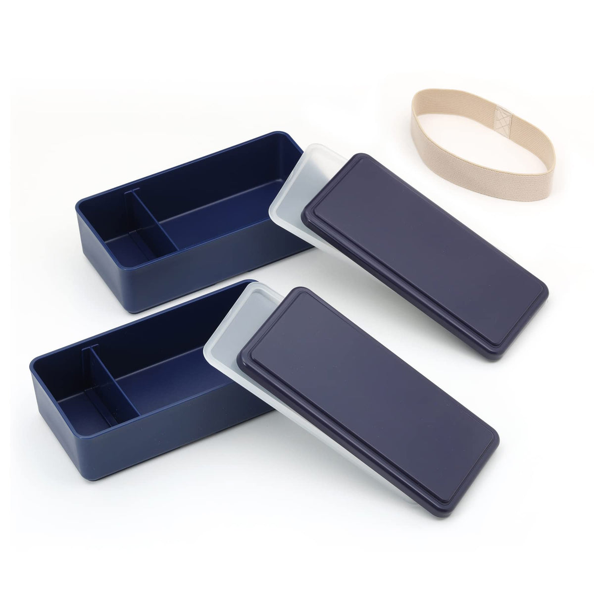 Miyoshi Seisakusho GEL-COOL Square Lunch Box with Ice Pack 1000ml Navy