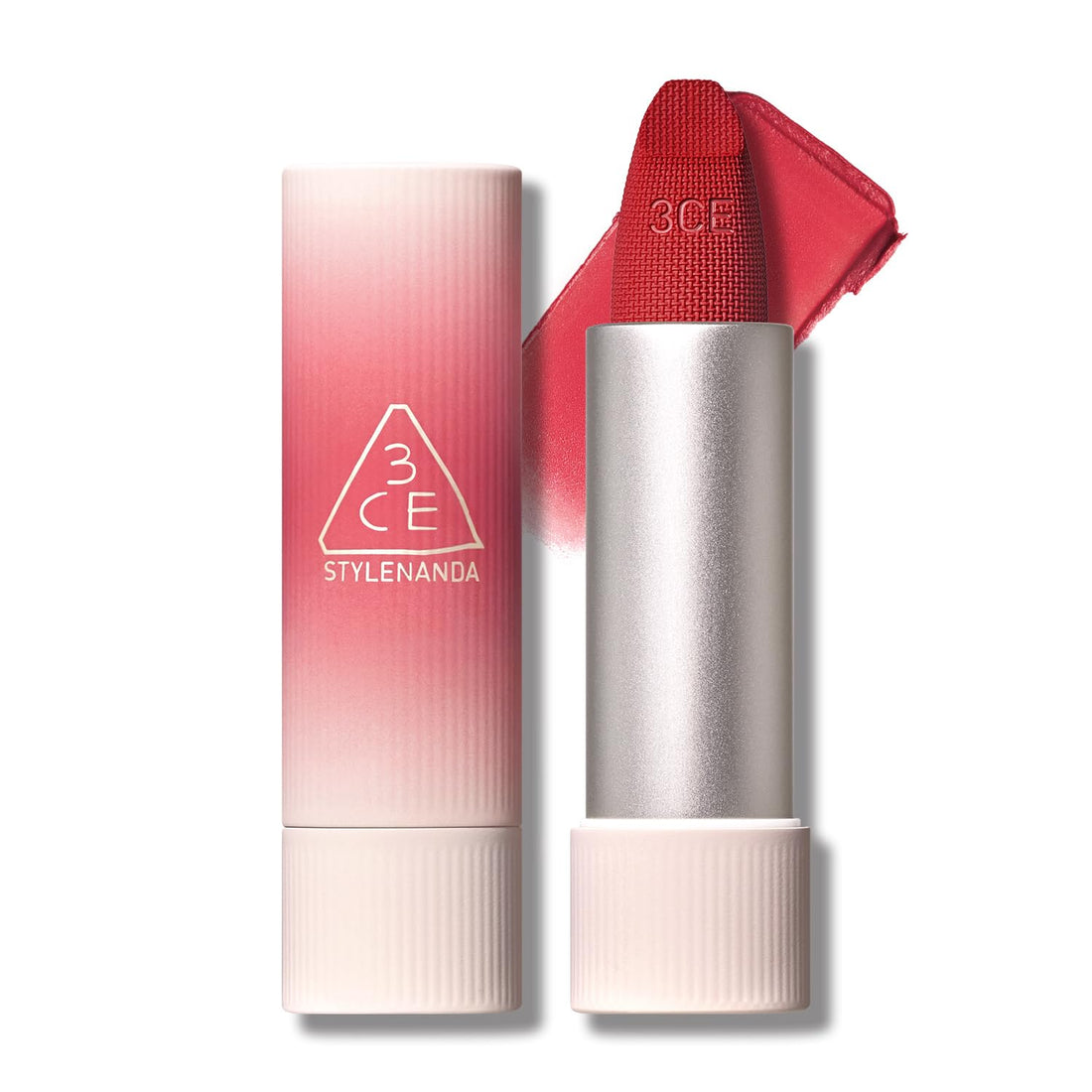 3CE Cashmere Hug Lipstick 08 Hash Red for Bold Lips