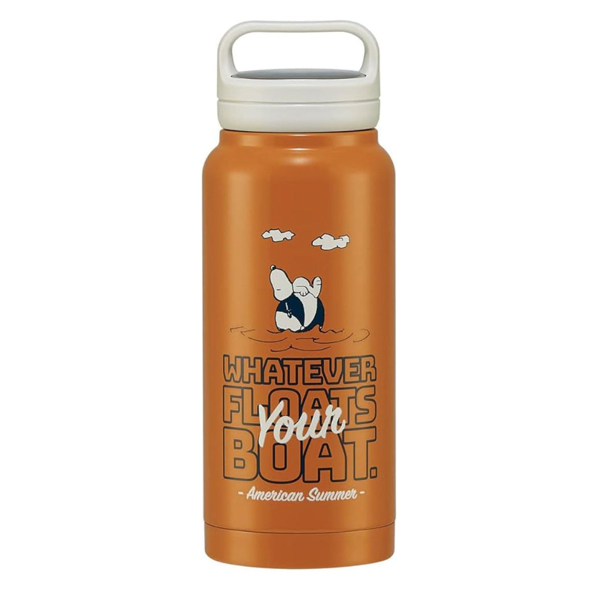 Skater Stainless Steel Insulated Mug Bottle 800ml with Snoopy Handle