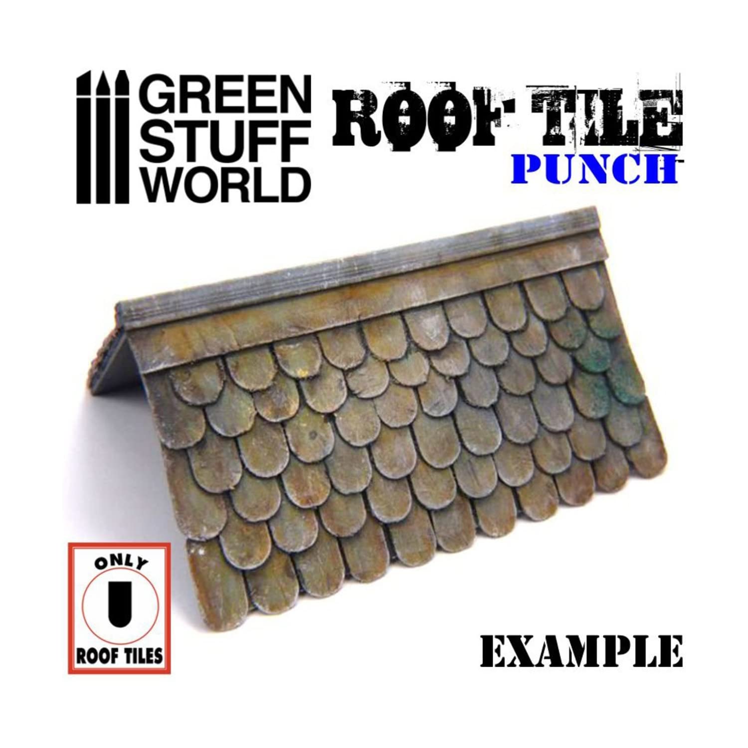 Green Stuff World Miniature Roof Tile Punch Tool for Scale Models