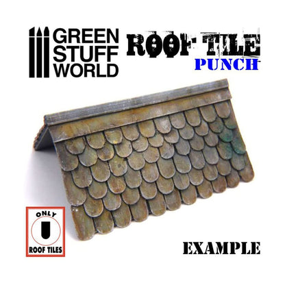 Green Stuff World Miniature Roof Tile Punch Tool for Scale Models