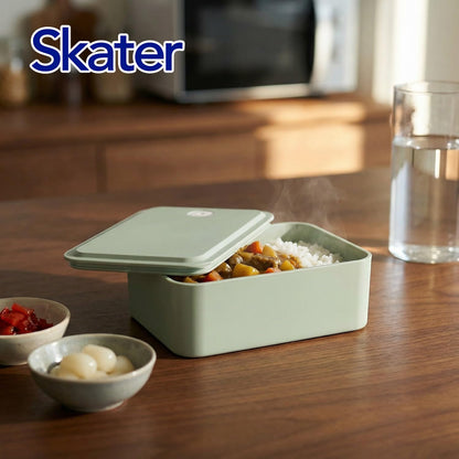 Skater Bento Box 700ml Microwave Safe Lunch Case Sepia Green
