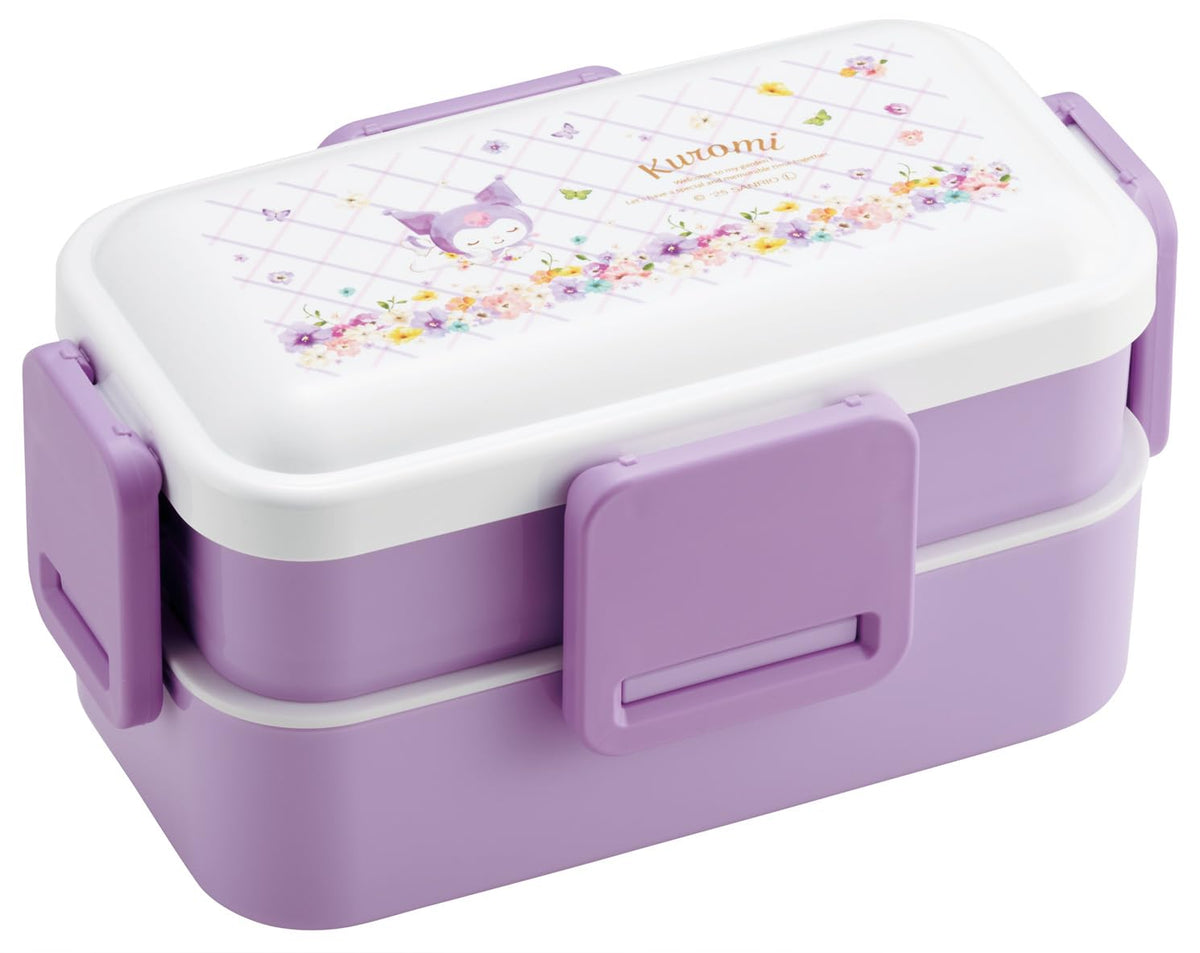 Skater Lunch Box 2-Tier 600ml with Pastel Floral Design