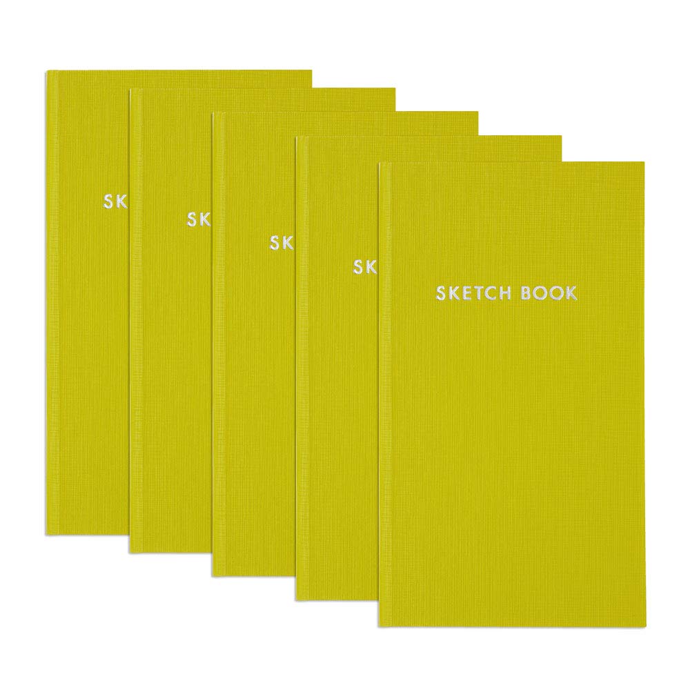KOKUYO Sketch Notebook Set with 3mm Grid in Sulfur Yellow