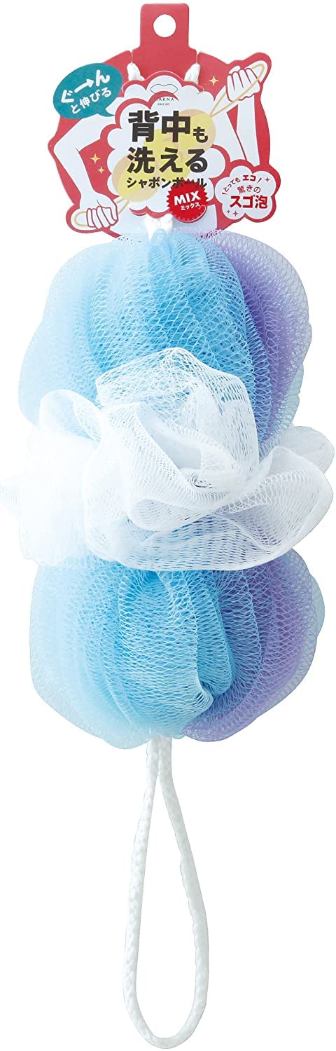 Marna Body Sponge for Back Washing with Soft Foam Mix Blue