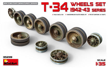 Miniart 1/35 T-34 Wheel Set for 1942-43 Production Series