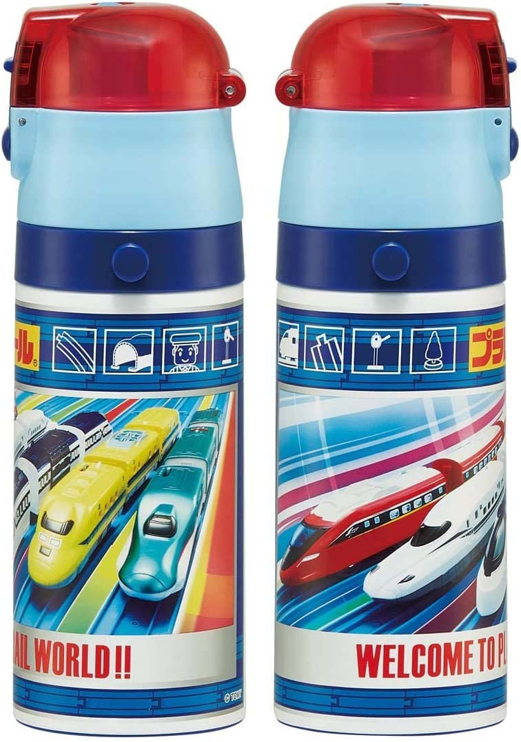 Skater Kids Water Bottle 2WAY 420ml with Cup for Boys