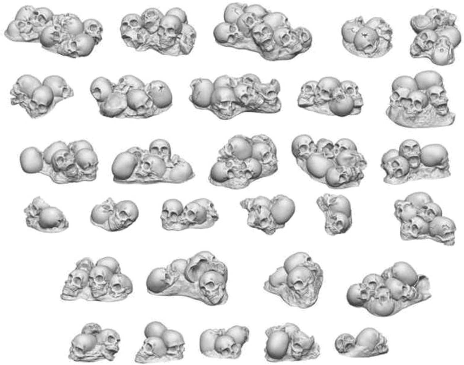 Green Stuff World 3D Printed Skull Mountain Set for Model Building