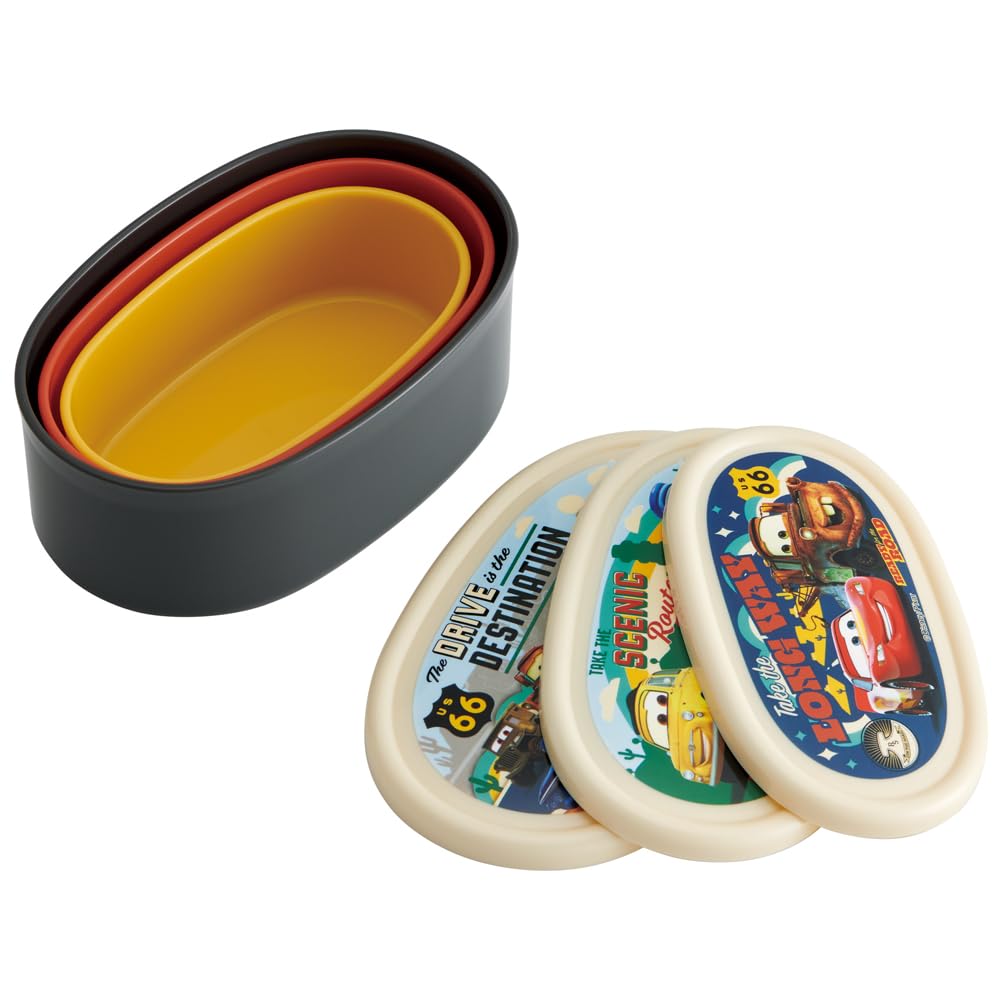 Skater Lunch Box Set Antibacterial Storage Containers Disney Cars